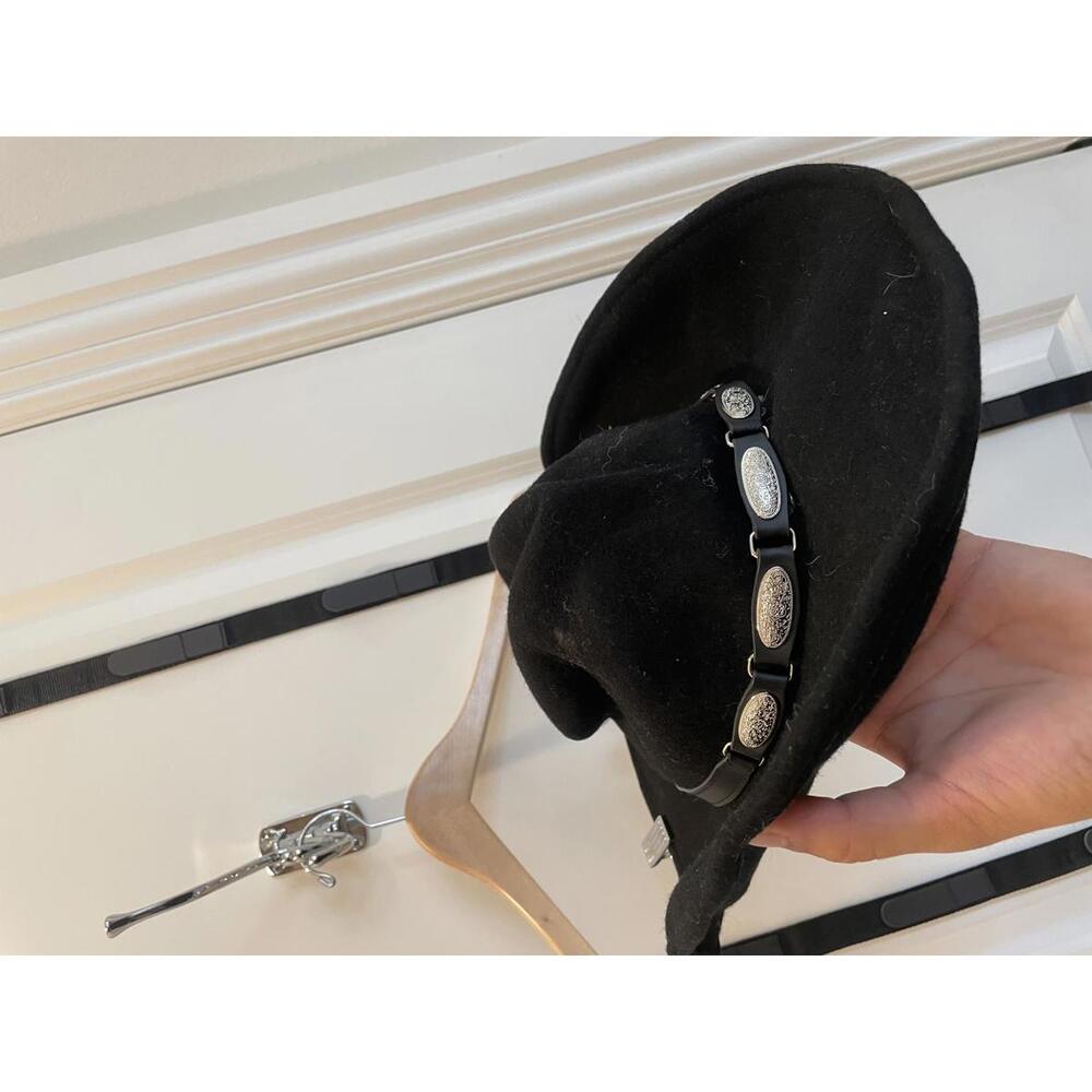 Scala Authentic Black Wool Felt Cowboy Hat